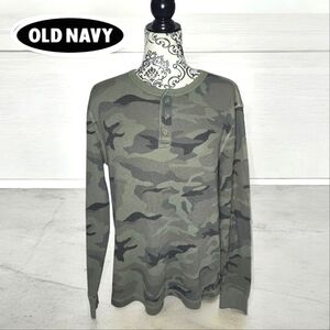 OLD NAVY Waffle Camouflage Shirt - Large